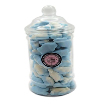 BUMBLEDUKES CHRISTMAS SWEETS JAR - XMAS PENGUINS BLACKCURRANT FLAVOUR JELLY FOAM SWEETS - CHRISTMAS CANDY GIFT