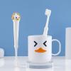 Kids Toothbrushes, Duck Shaped Child Sized Manual Toothbrushes, Silicone Handle Deep Cleaning Lovely Tooth Brush with Soft Bristles for- Boys Girls School Children view 3