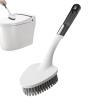 Hard Bristle Crevice Cleaning Brush,Bathroom Brush | Triangle Head Flexible Crevice Cleaning Brush for Narrow Corner