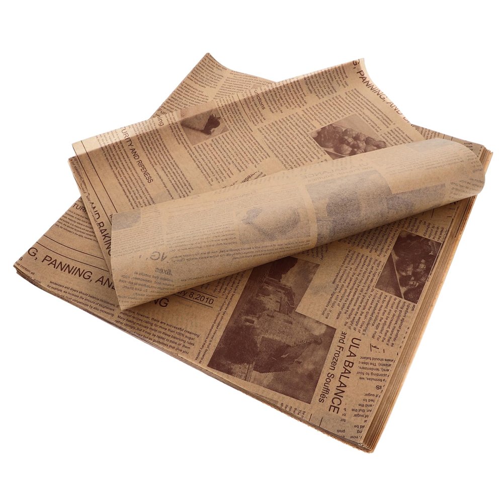 Ciieeo 100sheets Food Wrapping Greaseproof Liners Baking Paper Sandwich Paper French Fries Packaging