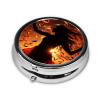 Small Pill Box Portable Pill Case 3 Compartment Metal Pill Vitamins Holder Organizer Cute Dance Music Travel Pillbox for Purse Pocket view 3