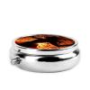 Small Pill Box Portable Pill Case 3 Compartment Metal Pill Vitamins Holder Organizer Cute Dance Music Travel Pillbox for Purse Pocket view 4
