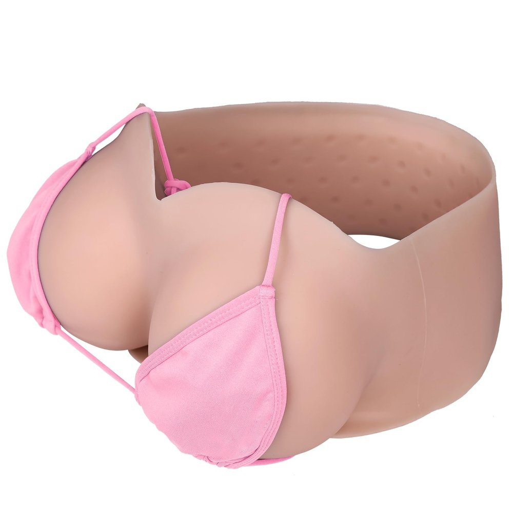 Vnmcry Silicone Breast Forms Gel Filled V-Neck Tube Top Realistic Chest Plates Strapless Breastplate Fake Boobs for Men Crossdresser Transgender Mastectomy Prosthesis (Beige - C Cup XL Size)