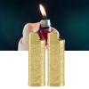 2PCS Vintage Metal Lighter Case, Retro Pattern Lighter Case Sleeve Cover Holder for Lighter Protection (Gold) view 3