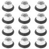 EATHEATY 12 Pack Steel Wool Scrubber with Handle, Stainless Steel Wire Pot Scrubber Metal Sponge, Mesh Metal Scrubbers for Cleaning Dishes, Grills, Pans, Ovens view 1
