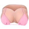 Vnmcry Silicone Breast Forms Cotton Filled V-Neck Tube Top False Chest Plates Strapless Breastplate Fake Boobs for Men Crossdresser Transgender Mastectomy Prosthesis (Ivory White - D Cup M Size) view 1