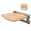 Folding Shower Seat for Elderly and Disabled, Shower Seat Bench, Wall-Mounted Folding Stool Chair/Wood/376X137X303 Metersm view 1