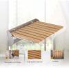 Folding Shower Seat for Elderly and Disabled, Shower Seat Bench, Wall-Mounted Folding Stool Chair/Wood/376X137X303 Metersm view 3