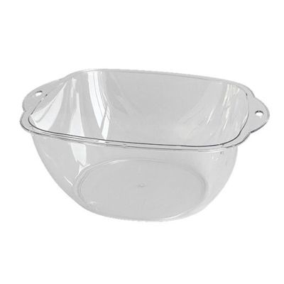 Plastic Washing Basin, Multi Purpose Wash Plastic Transparent Face Cleansing Laundry Dish Mixing Sink Tidy Organizers Bowl Tub for Home Dormitory Household Water Bathroom (L)