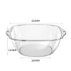 Plastic Washing Basin, Multi Purpose Wash Plastic Transparent Face Cleansing Laundry Dish Mixing Sink Tidy Organizers Bowl Tub for Home Dormitory Household Water Bathroom (L) view 2