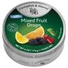 Pack of 6 Cavendish & Harvey Sugar-Free Mixed Fruit Drops in Tin  Premium Travel Sweets made with Real Fruit Juice, Vegan Friendly Confectionery Hard-Boiled Candies  Each H4 x 9.7cm Diameter, 175g view 1