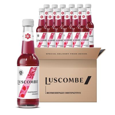Luscombe - Raspberry Crush (12x27cl) - Dartmoor Spring Water, Sicilian Lemon Juice & Madagascan Vanilla, All Natural Organic Ingredients, Vegan & Gluten Free
