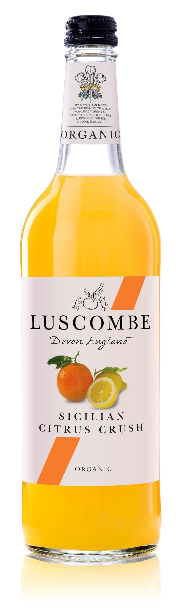 Luscombe - Sicilian Citrus Crush (6x74cl) - Devon Spring Water, Sicilian Orange & Lemon Juice, All Natural Organic Ingredients, Vegan & Gluten Free
