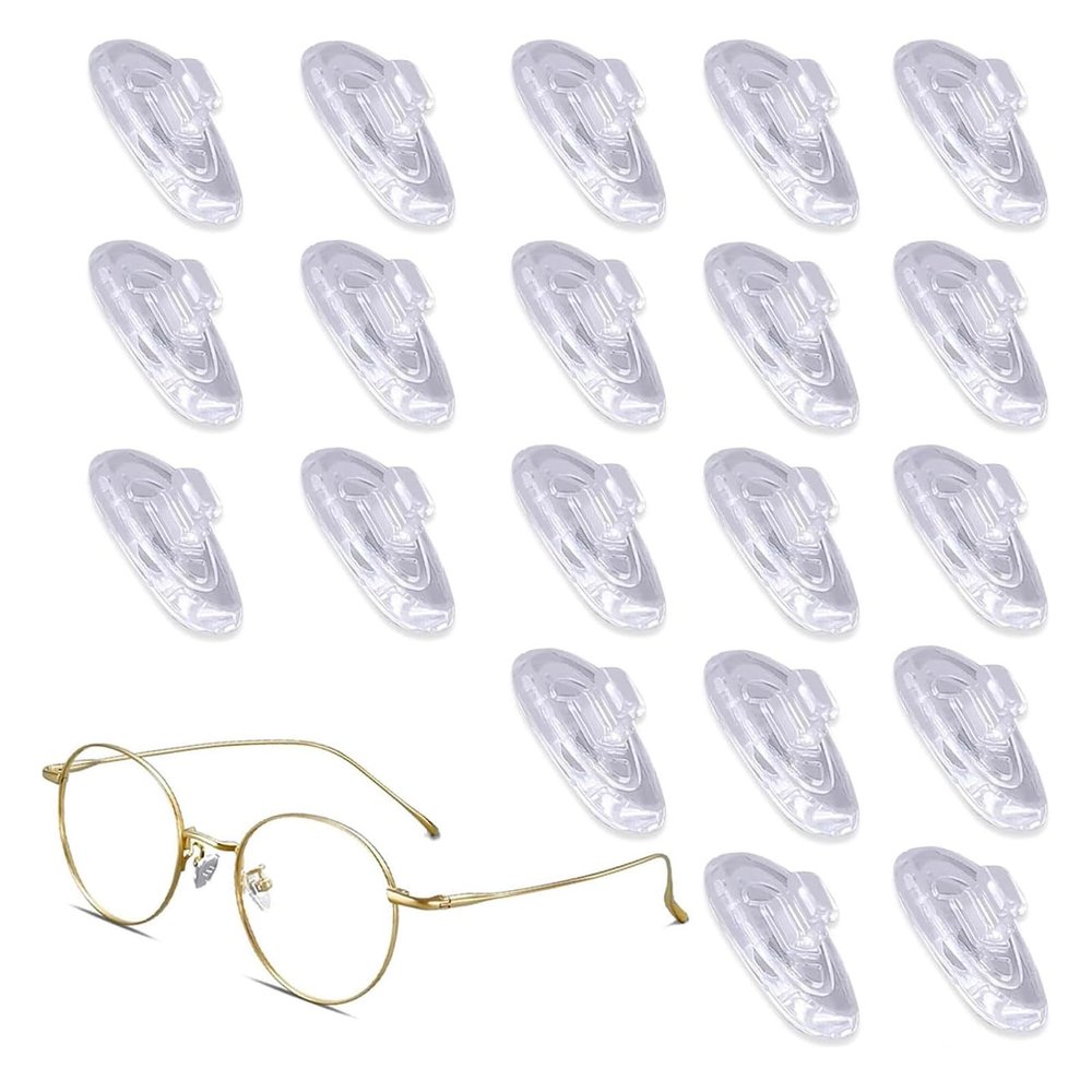 10 Pairs Nose Pads for Glasses Push on Nose Pads Silicone Nose Pads for Eyeglasses and Sunglasses
