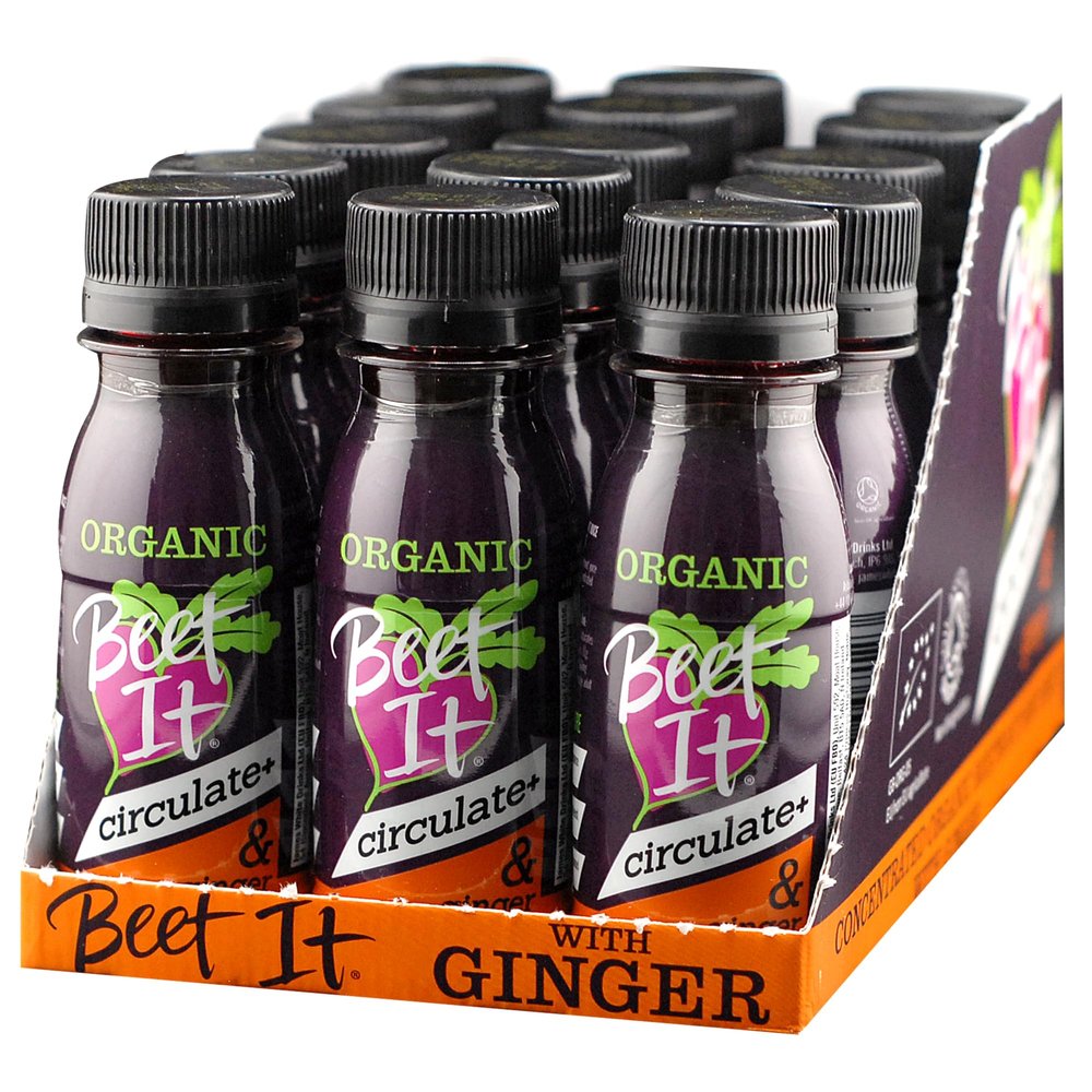 Beet It Organic Ginger Circulate+ Shot  15 x 70ml, Natural Beetroot & Ginger, Organic, Additive-Free, Performance Boost