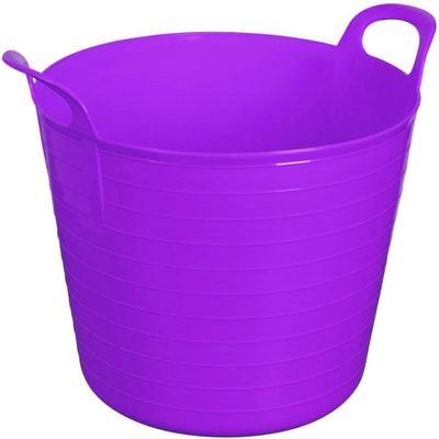 Easy Shopping 45 Litre Large Flexi Tub Multipurpose Storage Solution for Home Garden Flexible Plastic Rubber Container Bucket In Several Colour MADE IN U.K. (Purple)