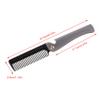 Folding Mustache Comb For Men, Beard Straightener For Men, Folding Pocket Moustache Shaping Comb Stainless Steel Anti Static Round Teeth Beard Comb For Grooming Styling Hair view 2