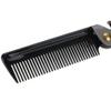 Folding Mustache Comb For Men, Beard Straightener For Men, Folding Pocket Moustache Shaping Comb Stainless Steel Anti Static Round Teeth Beard Comb For Grooming Styling Hair view 3