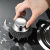 Stainless Steel Scourer with Handle, Stainless Steel Dish Scrubber with Handle - Wool Dish Scrubber Heavy Duty, Scrubbing Brush Kitchen, Cleaning Brush for Washing Pots, Pans, Sinks view 3