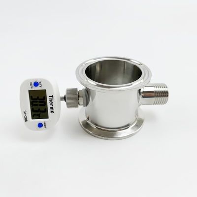 BYLSAGWHT 1.5" OD50.5mm Tri-Clamp Rectification Module With Thermowell Nipple And Male Thread 1/2",Reflux Column For, SS304(With Thermometer)