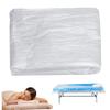 100Pcs Massage Table Cover, 35x71in PE Film Massage Table Sheets Transparent Massage Bed Sheets for Massage Tables Bed Treatment Waxing Protection,Waterproof,Oil Resistant,Massage Table Sheets view 1
