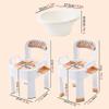 OZBMA Foldable Commode/Shower Chair Portable Bedside Commodes Chair,Ergonomic And Comfortable Seat,Non-slip Bathroom Stool With Backrest And Removable Armrests Toilet Alternative Chair view 2