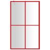 Lauuoeriau Walk-in Shower Wall with Clear ESG Glass Red 118x195 cm view 3
