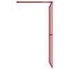 Lauuoeriau Walk-in Shower Wall with Clear ESG Glass Red 118x195 cm view 4