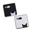 Beavorty 2pcs Cat Fish Pattern Lense Case Storage Box for Women Compact Organizer Mirror view 1