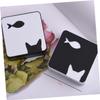 Beavorty 2pcs Cat Fish Pattern Lense Case Storage Box for Women Compact Organizer Mirror view 2