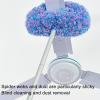 Ceiling Fan Cleaner Duster,Furniture Duster - Reusable Microfiber Ceiling Fan Cleaner, Removable Duster with Extension Pole for Cleaning Walls, Bookshelves view 2