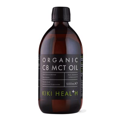 KIKI Health - Organic C8 MCT Oil - 100% Pure, Non-GMO, Cold-Pressed - Boosts Ketones & Metabolism - Supports Ketosis, Energy, Mental Clarity & Focus - Unflavoured & Odorless - 500ml
