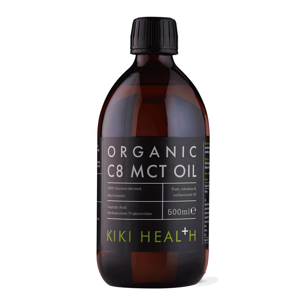 KIKI Health - Organic C8 MCT Oil - 100% Pure, Non-GMO, Cold-Pressed - Boosts Ketones & Metabolism - Supports Ketosis, Energy, Mental Clarity & Focus - Unflavoured & Odorless - 500ml