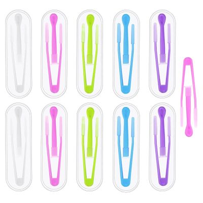 FreshCart Basics 10 Pcs Contact Lense Applicator Set - Tweezers, Suction Stick, Remover - Pink, Yellow, Blue, Green, White - Silicone Tips - Contact Lens Tool Set
