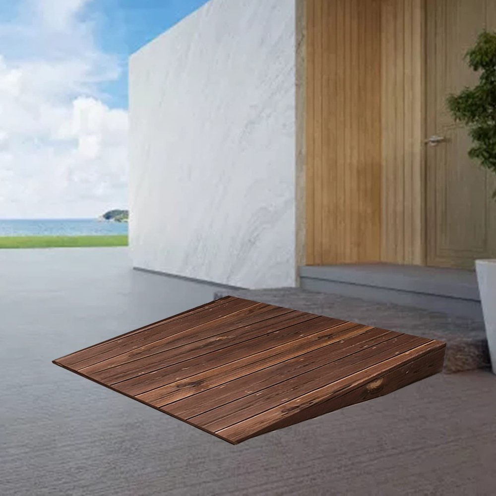 Ramps Door Threshold Ramp Interior Exterior, Portable Non Slip Wood Step Ramp/Doorway Wheelchair Ramp 3/4/ 5/6/ 8 Inch Rise, for Scooter Bike Access Home (Size : 90x40x8cm (35.4x15.7x3))