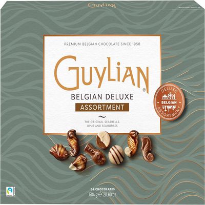 6 x Belgian Deluxe Chocolate Assortment 584g "Taste The Sweetness In Every Bite" Twisty Treat Gift Hamper, Easter,Christmas,Birthday