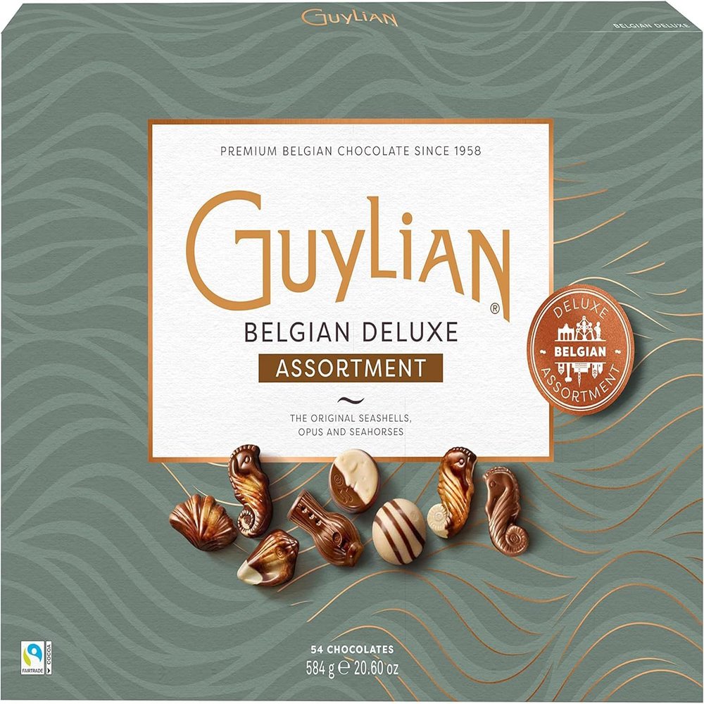 Belgian Deluxe Chocolate Assortment 584g "Taste The Sweetness In Every Bite" Twisty Treat Gift Hamper, Easter,Christmas,Birthday (Pack Of 4)