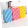 BCOATH Mini Silicone Clothes Washing Brush Set, 2pcs Handheld Laundry Scrubbing Brushes in Blue and Pink, Portable Multipurpose Washboard Cleaner for Stains and Delicate Fabric Care view 2