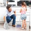 Cabilock Mini Broom and Dustpan Small Brush and Pan Desktop Cleaning Tool Freestanding Design Toothed Dustpan view 2