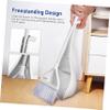 Cabilock Mini Broom and Dustpan Small Brush and Pan Desktop Cleaning Tool Freestanding Design Toothed Dustpan view 4