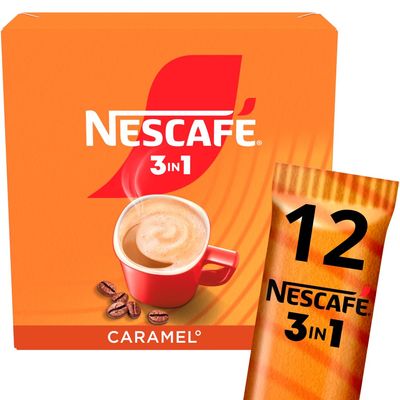 NESCAF 3 IN 1's Caramel (1 Pack 12 Drinks)