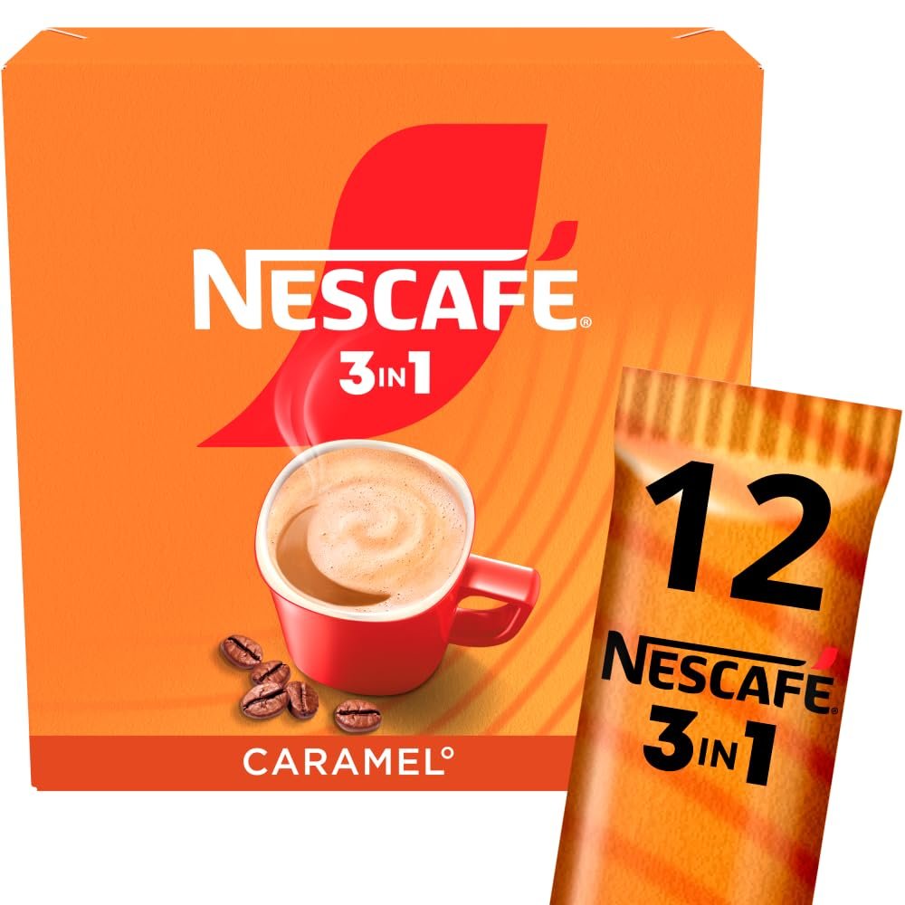 NESCAF 3 IN 1's Caramel (1 Pack 12 Drinks)