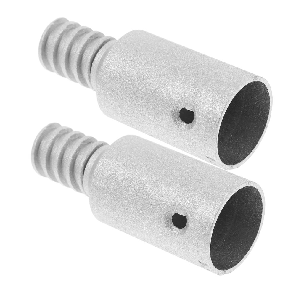 Baluue 2pcs Metal Threaded End Replacement Mop Handle Connector Adapter for Broom Extension Pole, Threaded Tip Repair Kit for Household Cleaning Tools