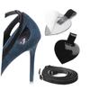 KOMBIUDA of Black Anti-Loose Heel Straps Synthetic Material 2 Sets for High Heels Shoe Cushions with Convenient Wear and Stay in Place Features, for DIY Shoes Without Laces view 4