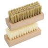 NULYLU 2pcs Wood Handle Laundry Scrub Brush Set with Soft and Hard Bristles, Versatile Cleaning Brushes for Clothes, Shoes and Household Use view 1