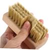 NULYLU 2pcs Wood Handle Laundry Scrub Brush Set with Soft and Hard Bristles, Versatile Cleaning Brushes for Clothes, Shoes and Household Use view 2