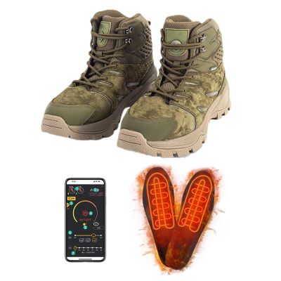 Heated Trainers, Outdoor Camping Shoes, Foot Warmer Shoes, Non-Slip Sole Shoes, Temperature Controlled Heating Shoes, Rechargeable Electric Shoes, Heated Footwear for Men, Heated Footwear for Women