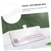 Anneome 2pcs Box Portable Toothbrush Container Travel Toothbrush Case Toothpaste Organizer for Outdoor Travel view 2