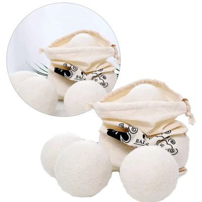 Wool Laundry Balls 6PCS Fabric Softener Reusable Wool Dryer for Quick Drying