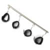 Removable one-Piece Stainless Steel Yoga Posture Adjuster with 4 Fixed Handcuffs and Ankle Cuffs (Black) view 3